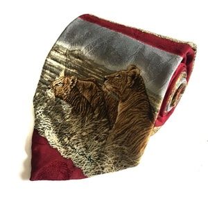 Vintage Endangered Species Lion Tie 1997 Combes